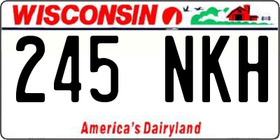 WI license plate 245NKH