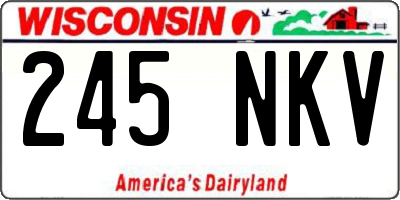 WI license plate 245NKV