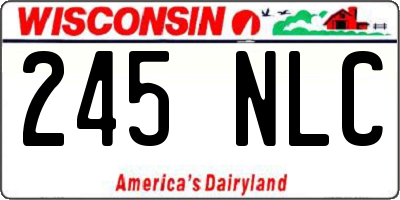 WI license plate 245NLC