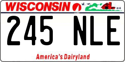 WI license plate 245NLE