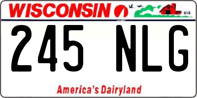 WI license plate 245NLG