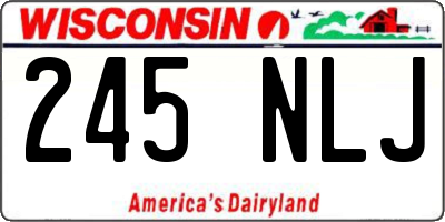 WI license plate 245NLJ