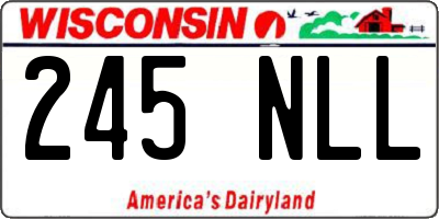 WI license plate 245NLL