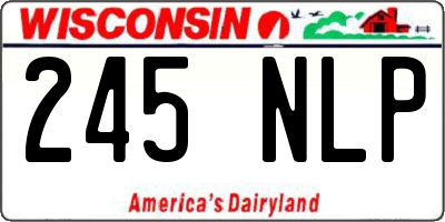 WI license plate 245NLP