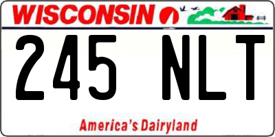 WI license plate 245NLT