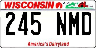 WI license plate 245NMD
