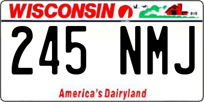 WI license plate 245NMJ