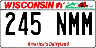 WI license plate 245NMM