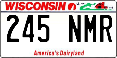 WI license plate 245NMR