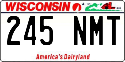 WI license plate 245NMT