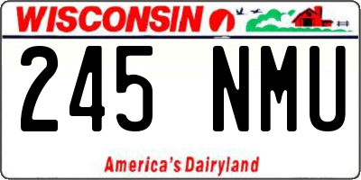 WI license plate 245NMU