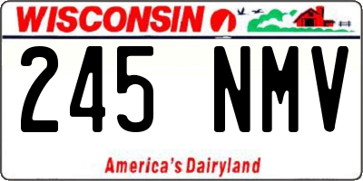 WI license plate 245NMV