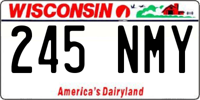 WI license plate 245NMY