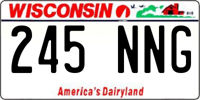 WI license plate 245NNG