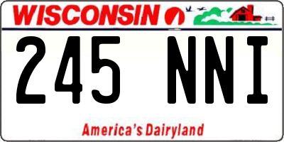WI license plate 245NNI