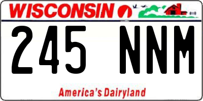WI license plate 245NNM