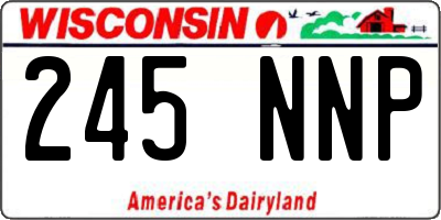 WI license plate 245NNP