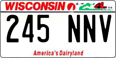 WI license plate 245NNV
