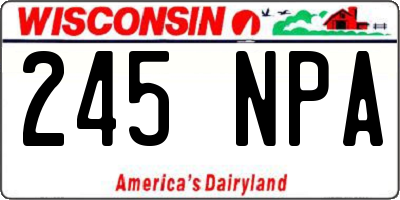 WI license plate 245NPA