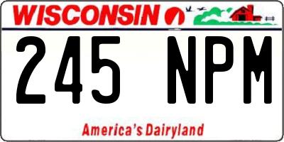 WI license plate 245NPM