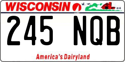 WI license plate 245NQB