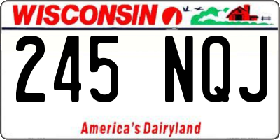 WI license plate 245NQJ