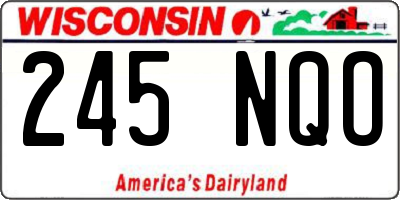 WI license plate 245NQO