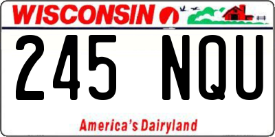 WI license plate 245NQU