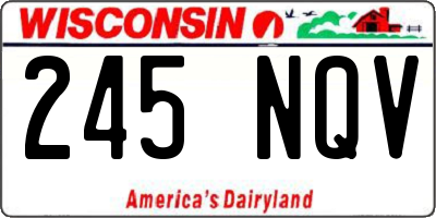 WI license plate 245NQV