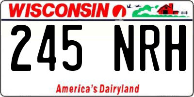 WI license plate 245NRH