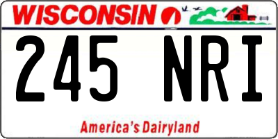 WI license plate 245NRI