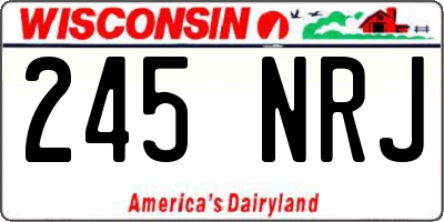 WI license plate 245NRJ