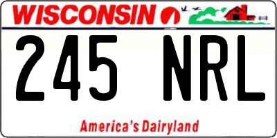 WI license plate 245NRL