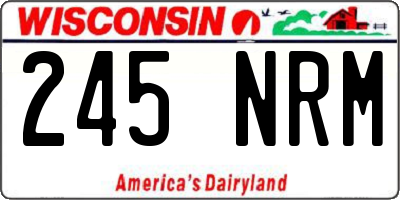 WI license plate 245NRM