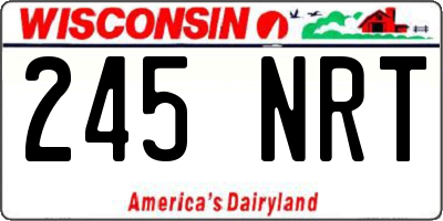 WI license plate 245NRT