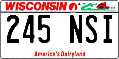 WI license plate 245NSI