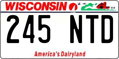 WI license plate 245NTD