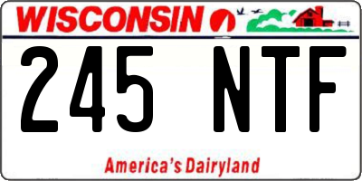WI license plate 245NTF
