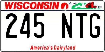 WI license plate 245NTG