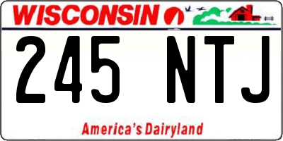 WI license plate 245NTJ