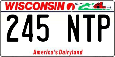 WI license plate 245NTP