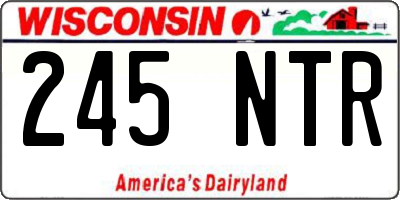 WI license plate 245NTR