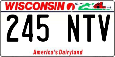 WI license plate 245NTV