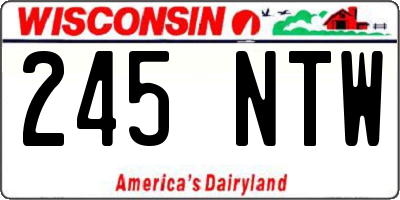 WI license plate 245NTW