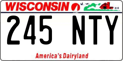 WI license plate 245NTY