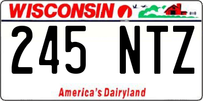 WI license plate 245NTZ