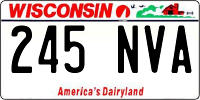 WI license plate 245NVA