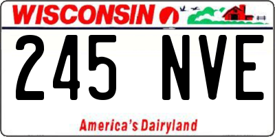 WI license plate 245NVE