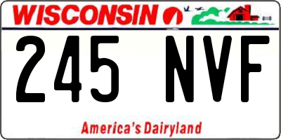 WI license plate 245NVF