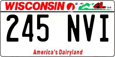 WI license plate 245NVI